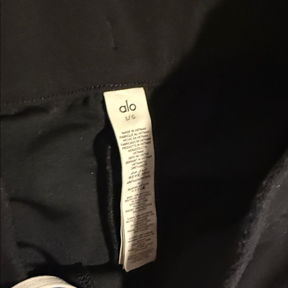 ALO Yoga Athletic Track Pants Black with White Stripes - Large - Worn Once - Picture 3 of 3